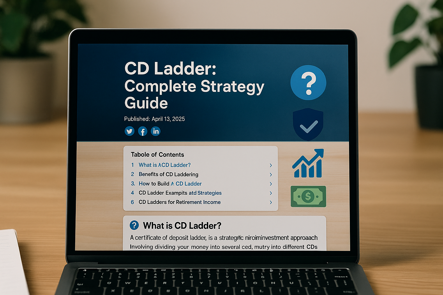 CD ladder strategy with staggered certificates of deposit