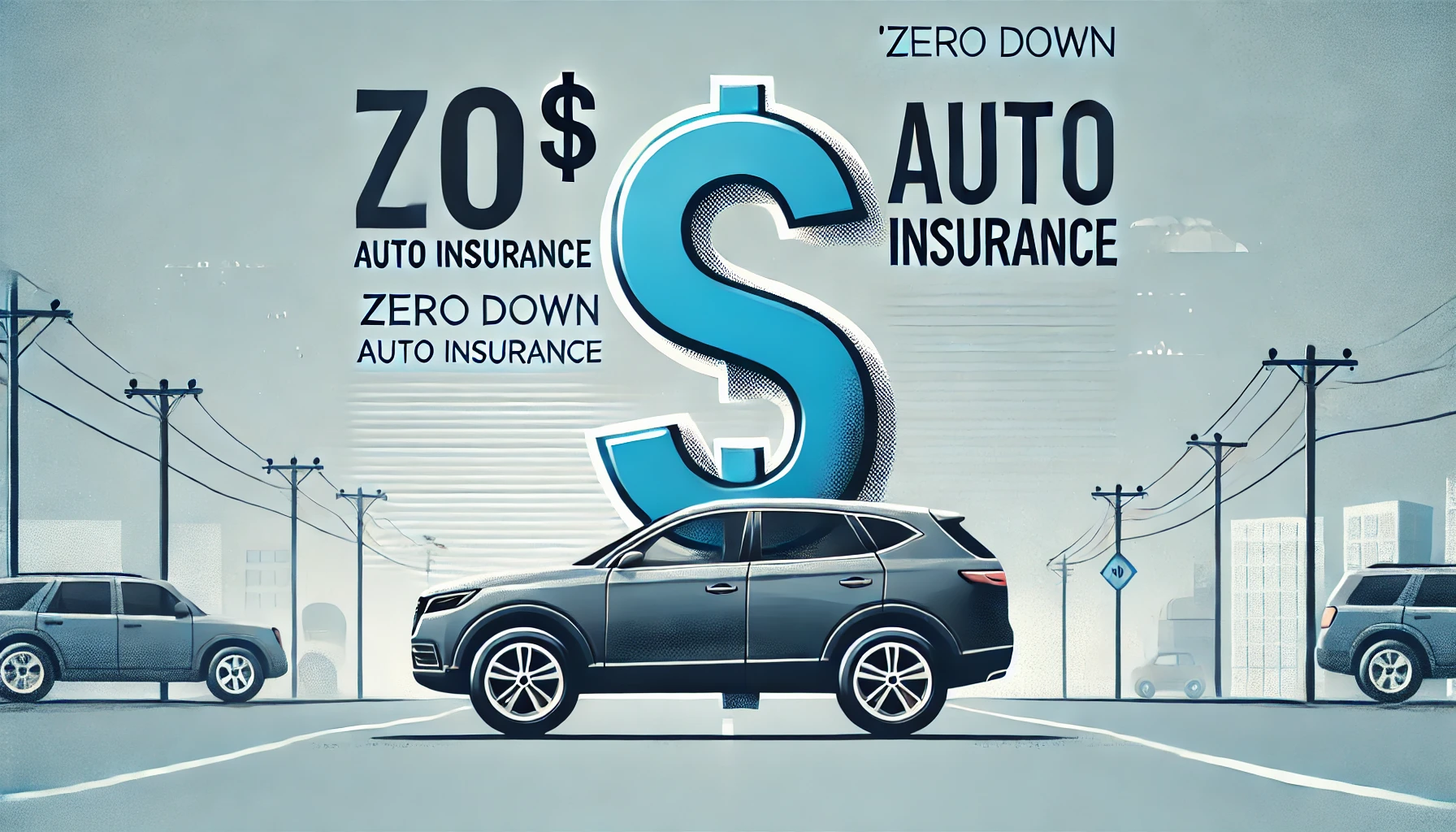 Zero down payment auto insurance concept